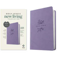  NLT Large Print Premium Value Thinline Bible, Filament-Enabled Edition (Leatherlike, Lavender Song)