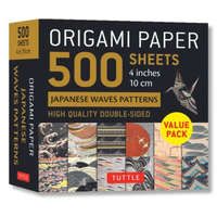 Origami Paper 500 sheets Japanese Waves Patterns 4" (10 cm)