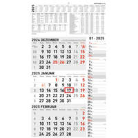  3-Monatskalender Kombi 2025 - Büro-Kalender 33x45 cm (geöffnet) mit Datumsschieber - Zettler - 957-0011