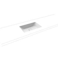  Süllyesztett mosdó Kaldewei CONO 3087 56,9x38,2 cm fehér színben fényes felülettel csaptelep nyílás nélkül, túlfolyás nélkül 902306003001