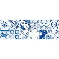  Dekor Rako Majolika patchwork kék 20x60 cm fényes FINEZA45928