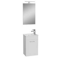  Fürdőszobai szett mosdókagylóval, tükörrel és világítással VitrA Mia 39x61x28 cm fehér fényes MIASET40B