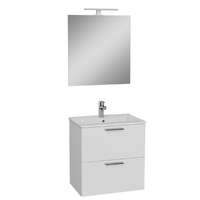  Fürdőszobai szett mosdókagylóval, tükörrel és világítással VitrA Mia 59x61x39,5 cm fehér fényes MIASET60B