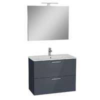  Fürdőszobai szett mosdótükörrel és világítással VitrA Mia 79x61x39,5 cm antracit fényes MIASET80A