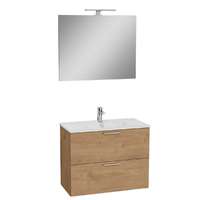  Fürdőszobai szett mosdótükörrel és világítással VitrA Mia 79x61x39,5 cm tölgyfa MIASET80D