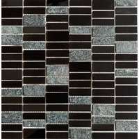  Rozsdamentes acél mozaik Premium Mosaic Stone fekete 30x30 cm matt/fényes MOS4815BK