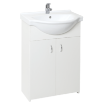  Fürdőszobaszekrény mosdóval Multi Simple 55,5x85x42,4 cm fehér mat SIMPLE55WH