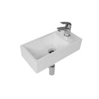  Bathroom set with right basin Brevis 40,5 cm, faucet, siphon, waste and valves KSETBRE2P