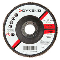 Dykeno Kúpos lamellás tárcsa 125 x 22 P80, acél, rozsdamentes acél