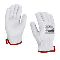 Procera X-driver teljes bőr kesztyű fehér 10