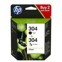 HP 304 Bk+Color (3JB05AE) festékpatron csomag, fekete+háromszínű, eredeti (N9K06AE+N9K05AE)