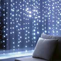 HOME KIN126DWH DOT LED-es fényfüggöny, 0,9 m, 126 db hidegfehér DOT LED, állófényű, hálózati, beltéri