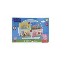 TR Peppa malac 4 az 1 ben Puzzle 12-13-20-24 darabos - Sárga