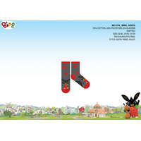 ExityKft. Bing nyuszi csúszásgátlós teliplüss bokazokni gyerekeknek - szürke-piros - 27-30