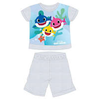 ExityKft. Baby Shark nyári rövid ujjú baba pizsama - pamut jersey pizsama - szürke - 86