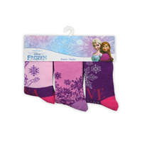 ExityKft. Gyerek pamut bokazokni - 3 pár - Jégvarázs - lila - 31-34