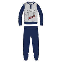 ExityKft. Disney Mickey egér férfi vékony pamut pizsama - jersey pizsama - világosszürke-sötétkék - M