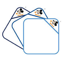 Disney Mickey egér Disney Mickey egér kapucnis babatörölköző hímzett mintával - 70 x 70 cm - sötétkék