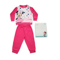 ExityKft. Hosszú vékony pamut baba pizsama - pöttyös Minnie egér - Jersey - pink - 92