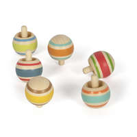 Small Foot Small Foot fa játék búgócsiga csíkos 1db