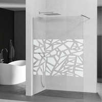 Mexen Mexen Kioto walk-in zuhanyfal - átlátszó - dekorbetéttel üveg / króm profil - 90 cm (800-090-101-01-85)