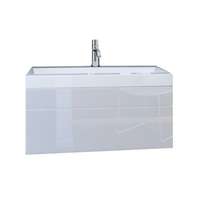 Furnitech Venezia Luna fürdőszobabútor + mosdó + szifon - 60 cm (fényes fehér)