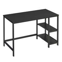 Songmics Íróasztal / számítógépasztal polcokkal - Vasagle Loft - 120 x 60 cm (fekete)