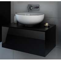 Furnitech Venezia Mode fürdőszobabútor + mosdókagyló + szifon - 60 cm (fényes fekete)