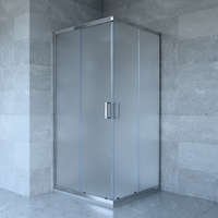 Welland Welland SQ-9090 zuhanykabin elhúzható ajtóval - 90 x 90 cm - króm profil / tejüveg