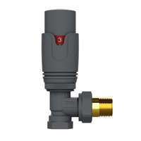 NERO Termosztatikus radiátor sarok szelep - 1/2" - TRCD10A-G (szürke)