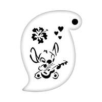 Body Deco Stitch gitárral arcfestő sablon, stencil