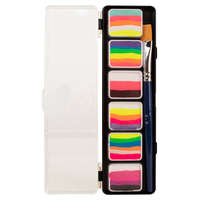 PXP "egymozdulat" 6x6 g UV-neon csíkos paletta 6-os lapos ecsettel 49976