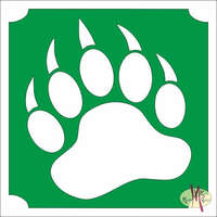 5x5 cm-es Csillámtetoválás sablon - Medve mancs 43