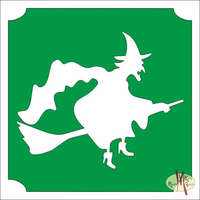 5x5 cm-es Csillámtetoválás sablon - Boszorkány 55