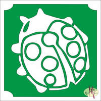 5x5 cm-es Csillámtetoválás sablon - Katica bogár 201