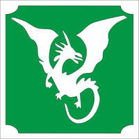 5x5 cm-es Csillámtetoválás sablon - Sárkány 304