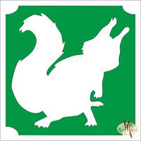 5x5 cm-es Csillámtetoválás sablon - Mókus 313