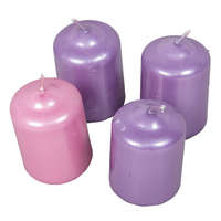 Adventi gyertya metál 3 lila+1 rózsa 4db/cs 40x60 mm