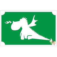 8x5 cm-es Csillámtetoválás sablon - Sárkány 2