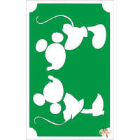 8x5 cm-es csillámtetoválás sablon - Mickey mouse 38