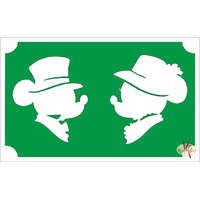 8x5 cm-es Csillámtetoválás sablon - Mickey és Minnie egér 51