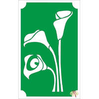 8x5 cm-es Csillámtetoválás sablon -Kála virág 99