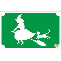 8x5 cm-es Csillámtetoválás sablon - Boszorkány 108