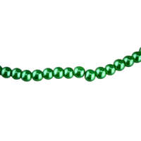 Viaszgyöngy füzér, mohazöld 80cm (6 mm szemek)