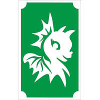 8x5 cm-es Csillámtetoválás sablon - Sárkány bébi 143