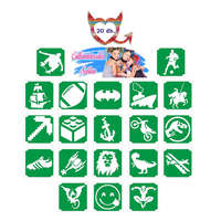 Mk Body Deco Csillámtetoválás sablon szett 20 db - Fiú