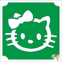  5x5 cm-es csillámtetoválás sablon - Hello Kitty 245