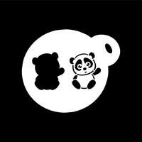 Body Deco Arcfestés sablon, stencil - Panda maci