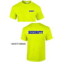 Gildan Heavy Cotton Biztonsági őr, Security, Rendező Póló Safety Green