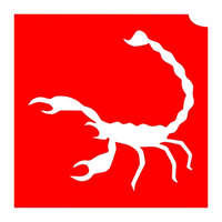 Mk Kreatív Stúdió 4x4cm Csillámtetoválás sablon 20 skorpió